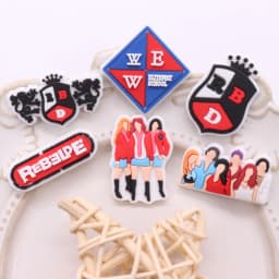 1-6pcs Mexico RBD Band PVC Accessories Shoes Charms Animals Lovely Panda Slippers Shoe Buckle fit Holiday Gift