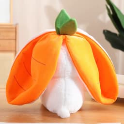 20-45cm New Strawberry Rabbit Plush Toys Kawaii Soft Bunny Hiding in Carrot Bag Stuffed Doll Novel Gifts for Children Room Decor