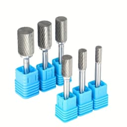 6mm A/AX Type Cylinder Head Tungsten Carbide Alloy Rotary File Drill Milling Carving Bit Point Burr Die Grinder Abrasive Tools