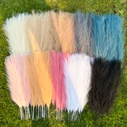 30/15 Faux Pampas Grass 42cm Artificial Pompous Grass Fake Pompass Branch Vase Filler Flower Arrangement for Home/Wedding Decor