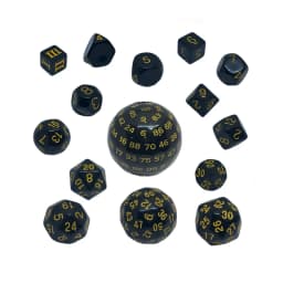 15Pcs Polyhedral Dice Table Game Dice for DND RPG Dungeons and Dragons  D3 D4 D5 D6 D7 D8 D10 D% D12 D16 D20 D24 D30 D60 D100