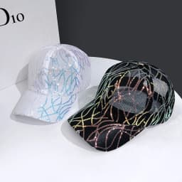 CNTANG 2025 New All Mesh Women's Peaked Cap Summer Fashion Spangle Design Hip Hop Casual Baseball Caps Sun Visor Hats For Ladies
