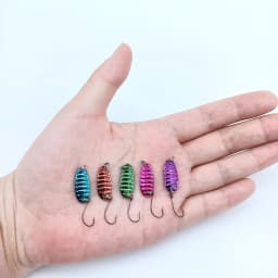 DUODUOYU 1PCS Mini Jigging Fishing Lures 1.5g/2.5g/3.5g/5g Metal Jig Spoon Bait with Single Hook Artificial Bait Fishing Tackle