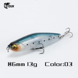 LEYDUN Z-Claw Floating Pencil Fishing Lures 86mm 100mm 120mm Topwater Hard Baits Surface Stickbait Good Action Bass Wobblers