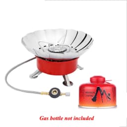 Outdoor Mini Portable Folding Heater Camping Lotus Burner Kitchen Cooker Heating Foldable Furance Head Card Gas Stove Wind Proof