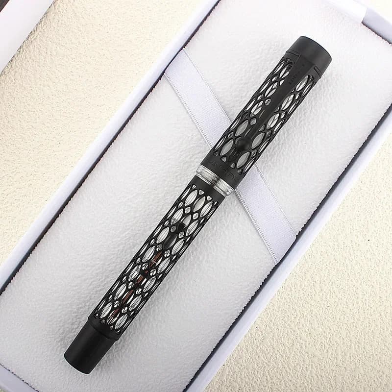 Jinhao 100 Vacuum Filling Fountain Pen Transparent Acrylic Skeleton Hollow Carved EF/F/M Writing Gift Pen