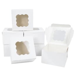 15/30Pcs 4inch Cake Bakery Boxes Dessert Pastry Packaging Candy Cookie Gift Paper Box Wedding Birthday Party Christmas Supplies