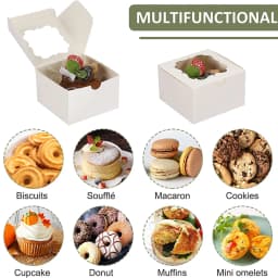 15/30Pcs 4inch Cake Bakery Boxes Dessert Pastry Packaging Candy Cookie Gift Paper Box Wedding Birthday Party Christmas Supplies