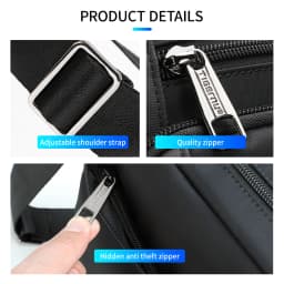 Tigernu Vintage Waterproof Shoulder Bag Men Fashion Crossbody Bags Shockproof Fit 9.7" iPad Men's Bag Fanny Pack Man Bag For Men