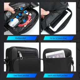 Tigernu Vintage Waterproof Shoulder Bag Men Fashion Crossbody Bags Shockproof Fit 9.7" iPad Men's Bag Fanny Pack Man Bag For Men
