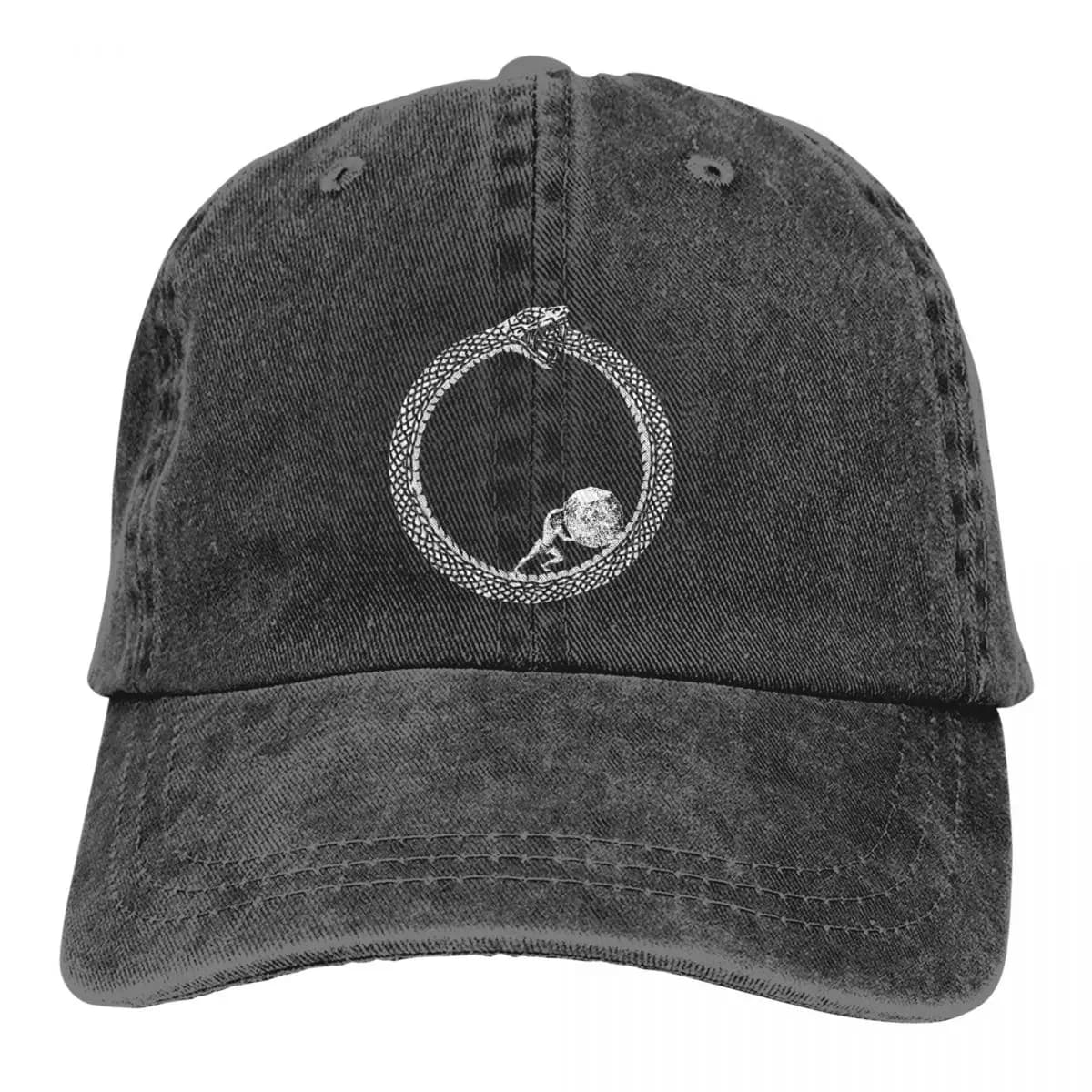 Sisyphus In An Ouroboros Snake Unisex Philosophy Existentialists Baseball Cap Men Hats Women Visor Protection Snapback Meme Caps