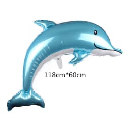 118cm Large Dolphin Foil Balloons Children Fish Helium Balloon Sea World Party Ballon Fish Birthday Party Wedding Decorations