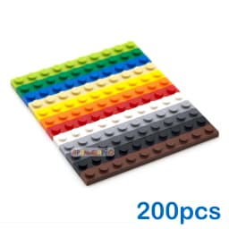 200pcs DIY Building Blocks Thin Figures Bricks 1x10 Dots Educational Creative Size Compatible With 4477 Toys for Children