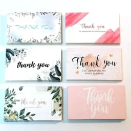 10-30pcs Thank You Cards With Flower Design For Small Business Exquisite Appreciation Card Gift Decoration Cards 9x5.4 CM
