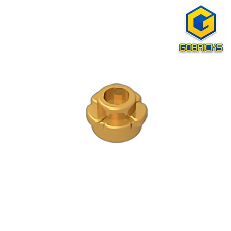 Gobricks GDS-1436 Plate, Round 1 x 1 with Flower Edge (5 Petals) compatible with lego 24866 pieces of children's DIY