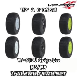 VP PRO 1/10 4WD 2WD SCT Short Truck Tire 0 1/2 off set 513U Gripz Evo 12mm Nut RC Racing Tire High Grip TLR Xray AE ARRMA Losi