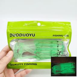 DUODUOYU 5pcs Eel Shad Fishing Lure 115mm/4g Soft Bait with Sharp Hook Set for Bass Fishing Rig Sinker Soft Bait Wobblers Pesca