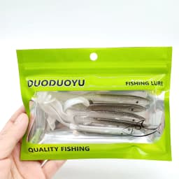 DUODUOYU 5pcs Eel Shad Fishing Lure 115mm/4g Soft Bait with Sharp Hook Set for Bass Fishing Rig Sinker Soft Bait Wobblers Pesca
