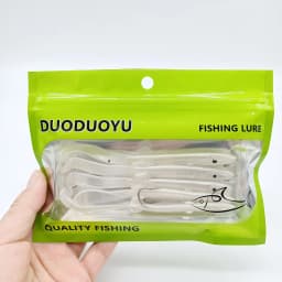 DUODUOYU 5pcs Eel Shad Fishing Lure 115mm/4g Soft Bait with Sharp Hook Set for Bass Fishing Rig Sinker Soft Bait Wobblers Pesca