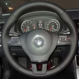Custom Car Steering Wheel Braid Cover Genuine Leather 100% Fit For Volkswagen Golf 6 Mk6 VW Polo Sagitar Bora Santana Jetta Mk6