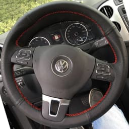 Custom Car Steering Wheel Braid Cover Genuine Leather 100% Fit For Volkswagen Golf 6 Mk6 VW Polo Sagitar Bora Santana Jetta Mk6