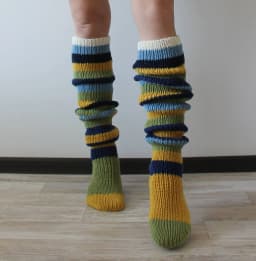 Women's Wool Knee Socks Leg Warmers Fashion Y2K Leggings Striped Long Knee Knitted Stacked Socks Women Winter Accessories