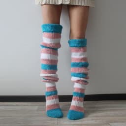 Women's Wool Knee Socks Leg Warmers Fashion Y2K Leggings Striped Long Knee Knitted Stacked Socks Women Winter Accessories