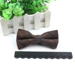 Gentlemen Cotton Bowtie Wedding Business Bow Tie For Man England Plaid Striped Dark Color Neck Ties Women Skinny Gravatas Cravat