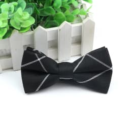 Gentlemen Cotton Bowtie Wedding Business Bow Tie For Man England Plaid Striped Dark Color Neck Ties Women Skinny Gravatas Cravat