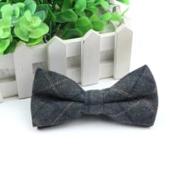 Gentlemen Cotton Bowtie Wedding Business Bow Tie For Man England Plaid Striped Dark Color Neck Ties Women Skinny Gravatas Cravat