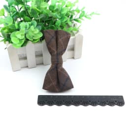Gentlemen Cotton Bowtie Wedding Business Bow Tie For Man England Plaid Striped Dark Color Neck Ties Women Skinny Gravatas Cravat