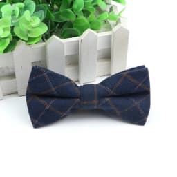 Gentlemen Cotton Bowtie Wedding Business Bow Tie For Man England Plaid Striped Dark Color Neck Ties Women Skinny Gravatas Cravat