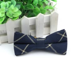Gentlemen Cotton Bowtie Wedding Business Bow Tie For Man England Plaid Striped Dark Color Neck Ties Women Skinny Gravatas Cravat
