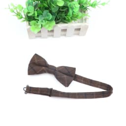 Gentlemen Cotton Bowtie Wedding Business Bow Tie For Man England Plaid Striped Dark Color Neck Ties Women Skinny Gravatas Cravat