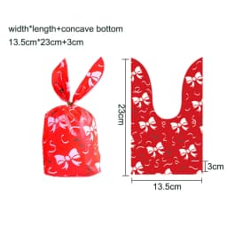 10/20pcs Merry Christmas Rabbit Ear Candy Bags Carton Santa Claus Snowman Cookie Bags For Xmas Noel Gifts Packing Supplies