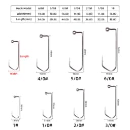 100pcs 7150 Jig Fishing Hooks Barbed Black Hook High Carbon Steel Pesca Barbarian 90 Degree Fishhook Size 6/0# to 1# Hook