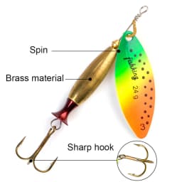 FTK Fishing Lure Spinner Lure Bait Long Cast 15.6g 22.6g Spoon Lures pike Metal Bass Hard Bait With Hooks Fishing Tackle