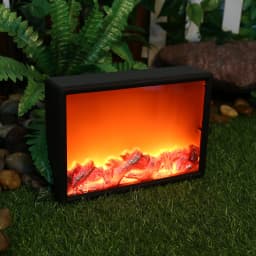 E2 LED Flame Night Light Fireplace Lantern Lamp Portable Flame NightLights Retro Fireplace Lamp Christmas Atmosphere Decoration