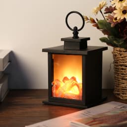 E2 LED Flame Night Light Fireplace Lantern Lamp Portable Flame NightLights Retro Fireplace Lamp Christmas Atmosphere Decoration