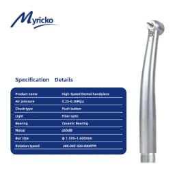 LED Dental Handpiece High Speed Push Button 3 Water Spray Light Ceramic Bearings Dentistry Tips Air Turbine High Rotation Pens