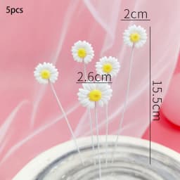 1set Resin Daisy Cake Topper Multi Size Daisy Flower Balloons for Girl‘s Birthday Party Cake Decorations Wedding Cake Decor