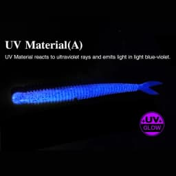 TSURINOYA Soft Bait Fishing Lure FLAME 3.0in 1.8g 18pcs Silicone Worm Bass Pike Light Game Fishing Rig Tackle Swimbait