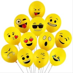 One Year Old Children's Birthday Party Is Decorated with Lovely Smiling Face Printing Large Eye Latex Balloon
