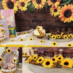 10PCS 10CM Artificial Silk Sunflower Heads Fake Faux Flower Heads Yellow Floral for Wedding Home Decoration Garden Wreath Craft