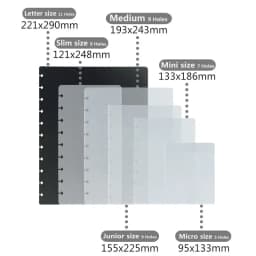 Notebook Transparent Cover Hand Ledger Shell Plastic Frosted Transparent Mushroom Hole Notebook Cover