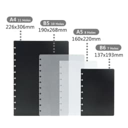Notebook Transparent Cover Hand Ledger Shell Plastic Frosted Transparent Mushroom Hole Notebook Cover