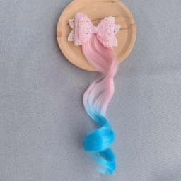 2pcs Kids Unicorn Colorful Wig Hair Pin Children Hair Clips Fake Twist Gradient Braid Headdress Girls Hair Accessories