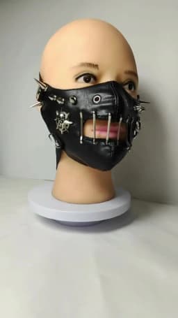 New Desig Ghoul Personality Rivet Punk Cosplay Locomotive Abstract Kill Performance Spike Masks Halloween Winter Warm Party Mask