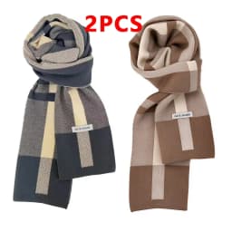 Winter Men Scarf Keep Warm Scarf Casual Fashion Brand Designers Knit Neckerchief Patchwork Wool Cashmere Scarf Shawl Wrap AC2228