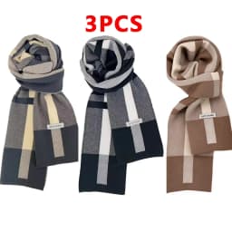Winter Men Scarf Keep Warm Scarf Casual Fashion Brand Designers Knit Neckerchief Patchwork Wool Cashmere Scarf Shawl Wrap AC2228